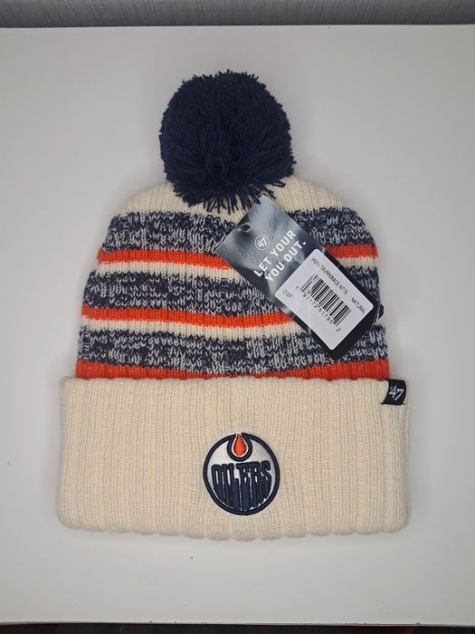 Шапка NHL Edmonton Oilers 47brand hat mlb nfl nba новая с бирками с бубоном