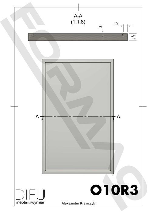 Fronty lakierowane angielskie, MDF surowe, drewniane, frezowanie CNC