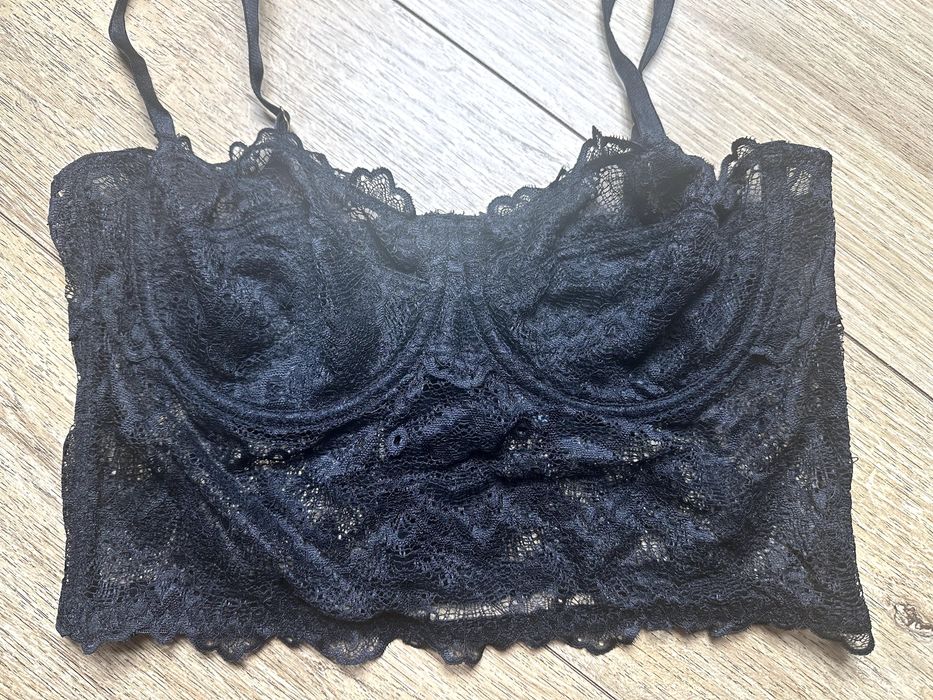 Asos czarny koronkowy piękny 85 B