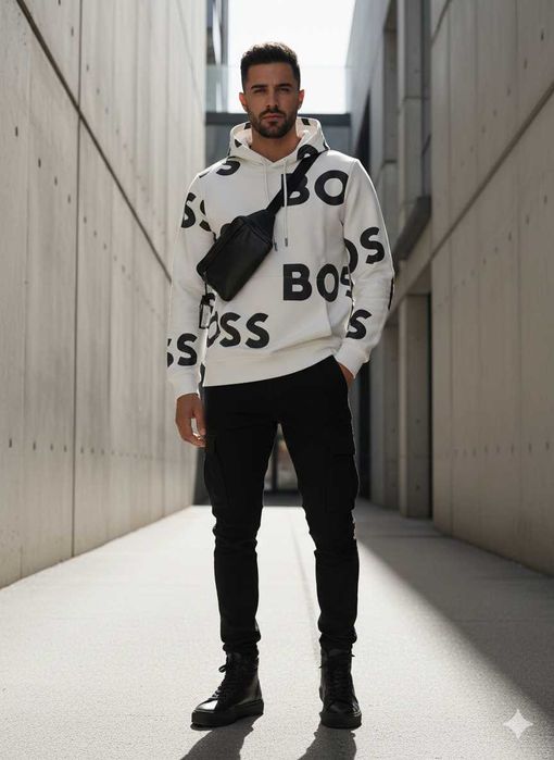 Nowa śliczna męska bluza xl Hugo Boss kaptur kangurka