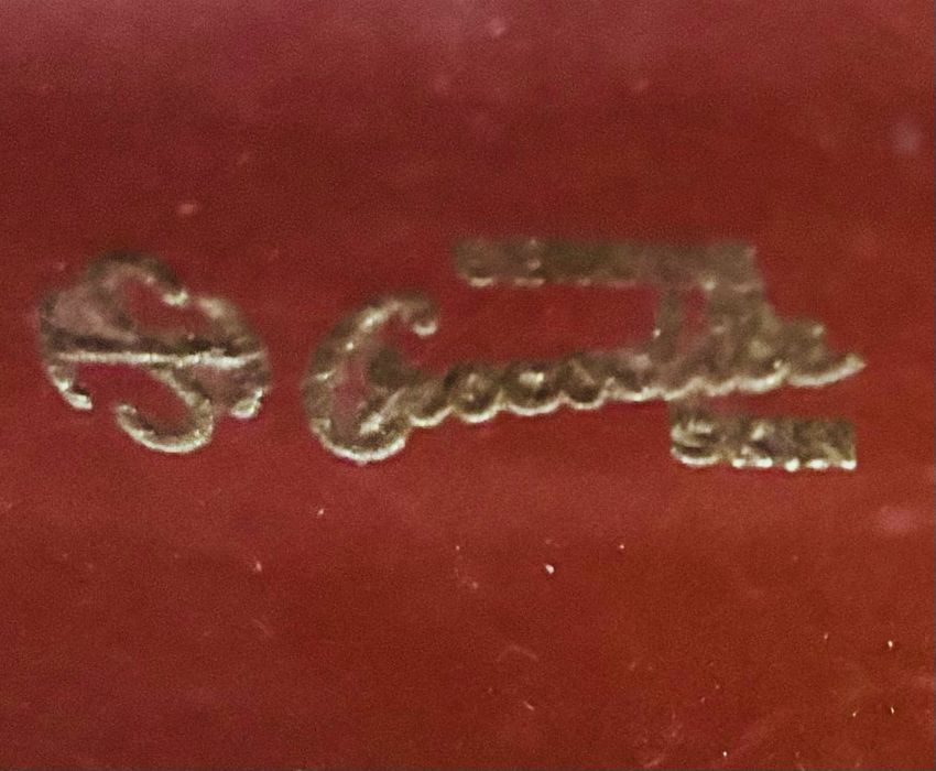 Mala em pele de crocodilo verdadeira