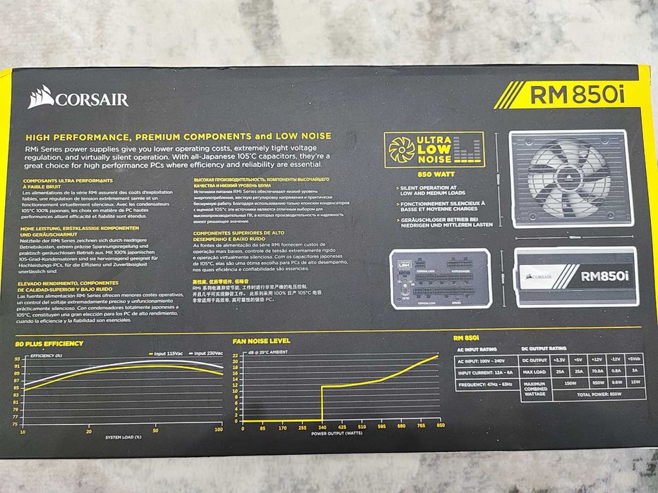 Блок живлення Corsair RM850i, 80+ Gold, 850W, ЯК НОВИЙ!