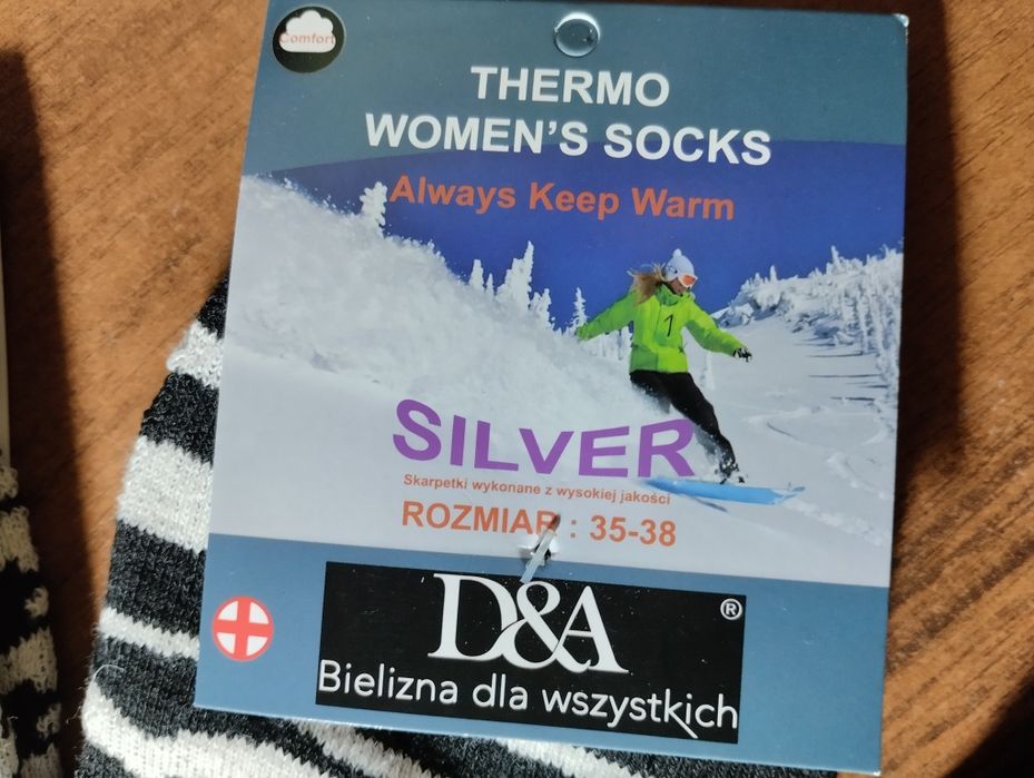 Skarpety damskie, thermo, frotte, 4 pary, 35-38