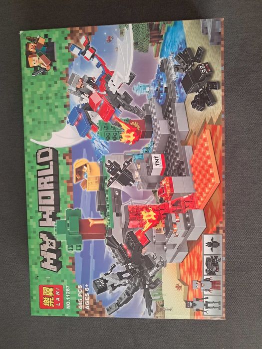 Klocki My World 445el walka smoków inspirowane grą Minecraft komplet