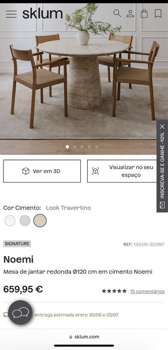 Mesa de jantar redonda