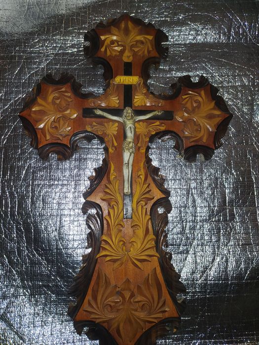 Деревянный крест ручная работа огромный православный