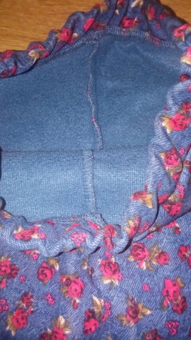 Лосины теплые  116-122  теплые на флисе 70 см цветочный принт