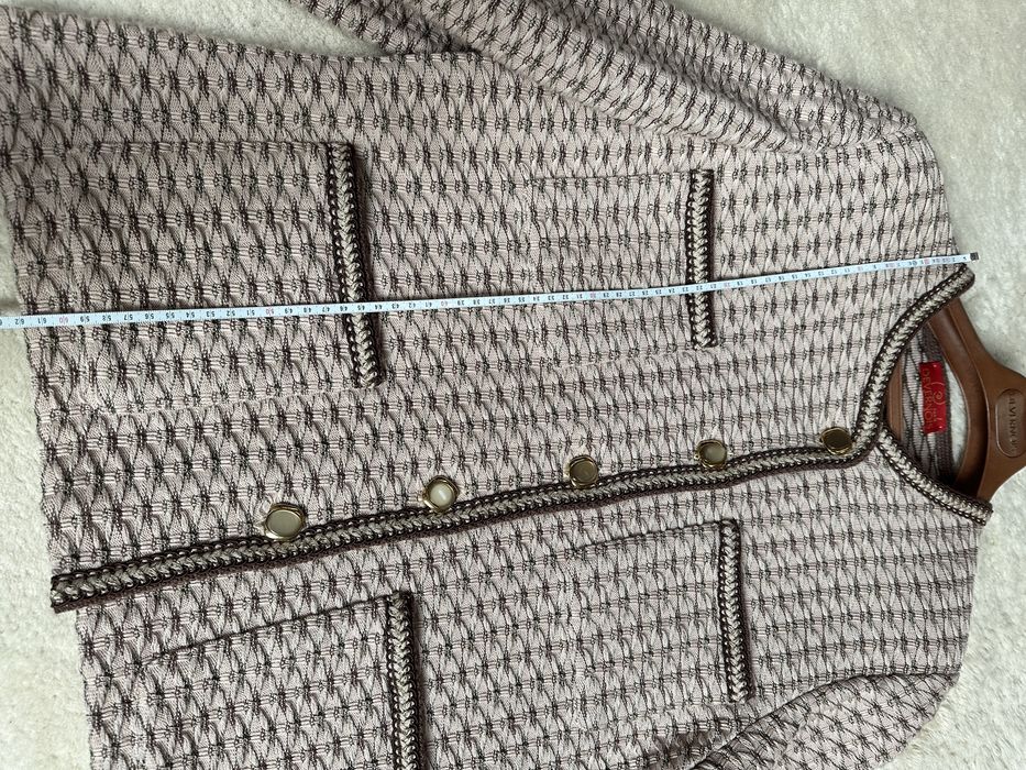 Komplet żakiet i spodnica garsonka L braz devernois