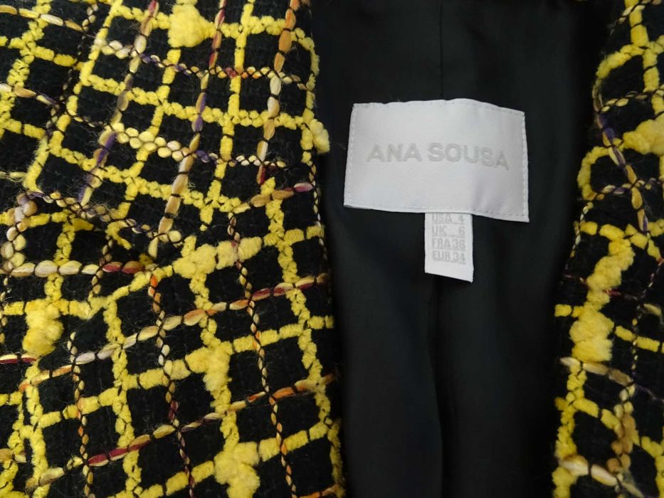 Casaco curto (blazer) de xadrez Ana Sousa (NOVO)