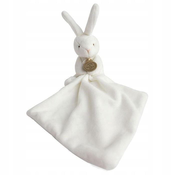 outlet doudou et compagnie 303 przytulanka zajączek z chusteczką 10x10 cm