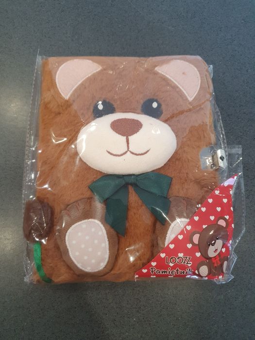 Nowy zeszyt pamiętnik dla dziewczynki Miś z kłódką