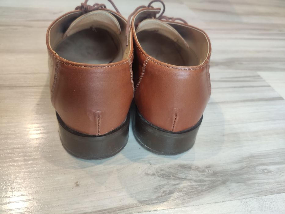 Buty skórzane 38 brąz .