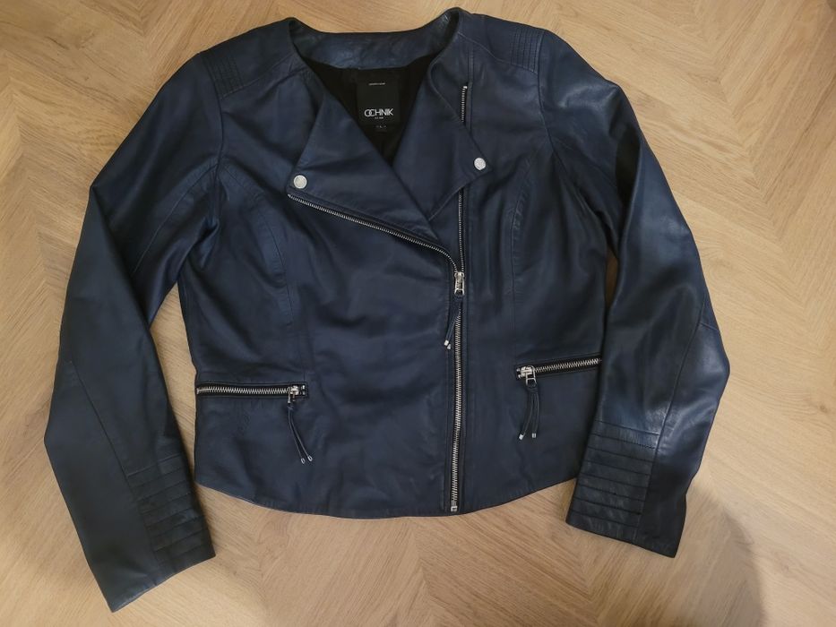 100% SKÓRA NATURALNA owcza, OCHNIK kurtka ramoneska, rozmiar L