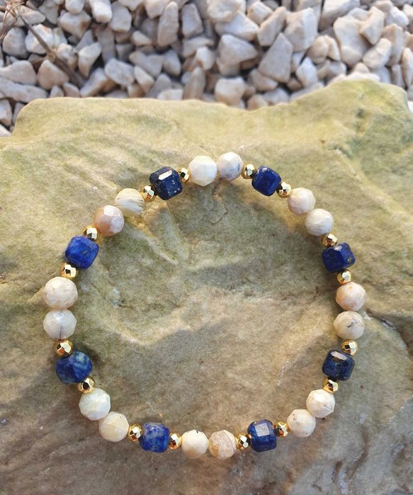 Bransoletka MILEE z kamieni naturalnych lapis lazuli, opal i hematyt