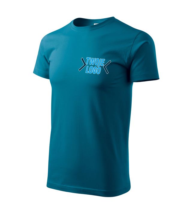 Koszulka t-shirt z własnym nadrukiem logo tekst Malfini Basic męska