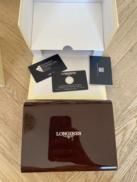 Longines oryginalny zegarek 29 mm koperta nowy diamenty