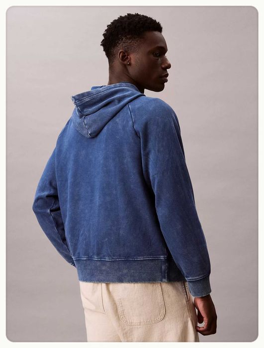 Кофта calvin klein худи (ck hoodie insignia blue over ) c америки L