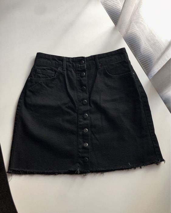 Спідниця жіноча джинсова на ґудзиках arox чорна