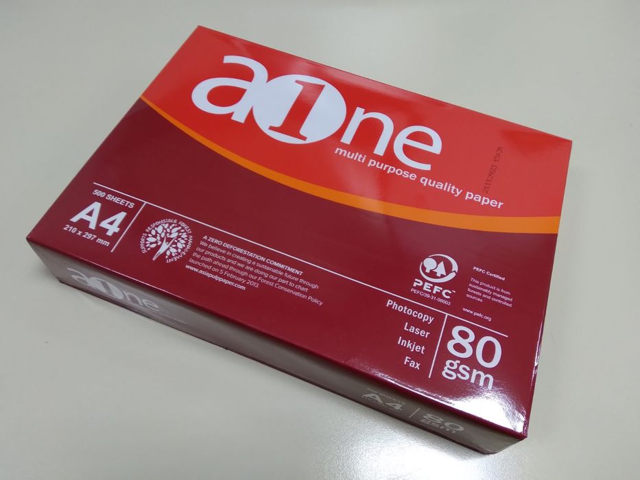 Папір офісний A-One А4 80 г/м2 , 500 арк., клас В+