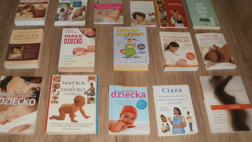 Ciąża, w oczekiwaniu na, pierwszy rok itd.– mega zestaw książek itp.