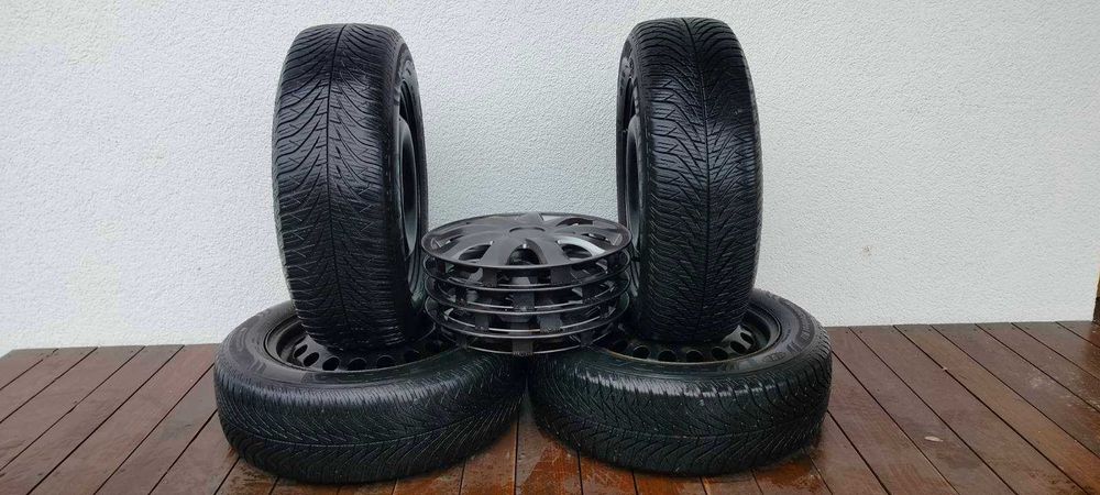 koła colt felgi stalowe 14 + opony wielosezonowe 175/65 R14 + kołpaki