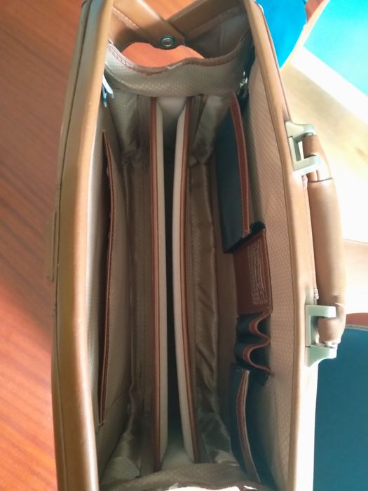 Aktówka skórzana McKlein brązowa na laptopa