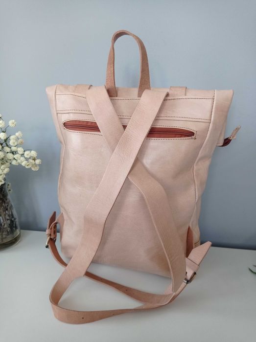 Piękny plecak ze skóry naturalnej. Hand made!