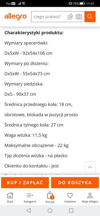 Wózek spacerowy Carello Bravo Plus 2023