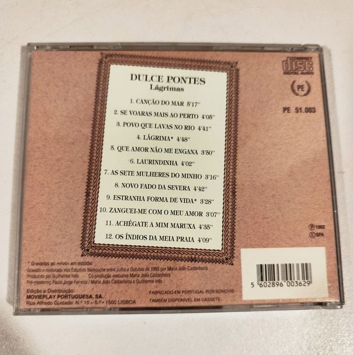 CD Dulce Pontes - Lágrimas436501916439685121
