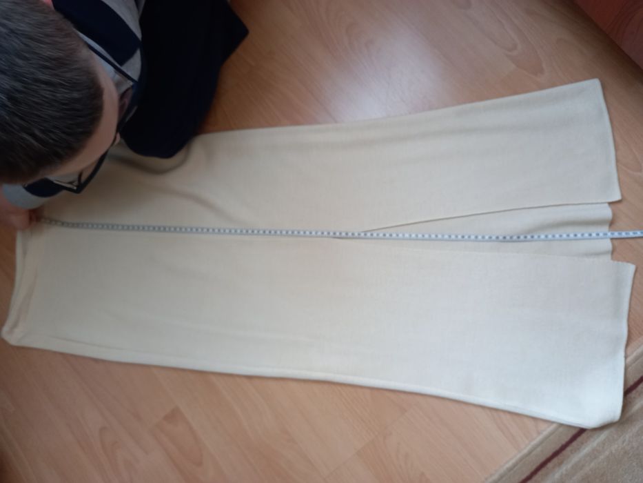 Garsonka spódnica komplet 40 42 L XL ecree wanilowa kaszmir wełnaAkryl