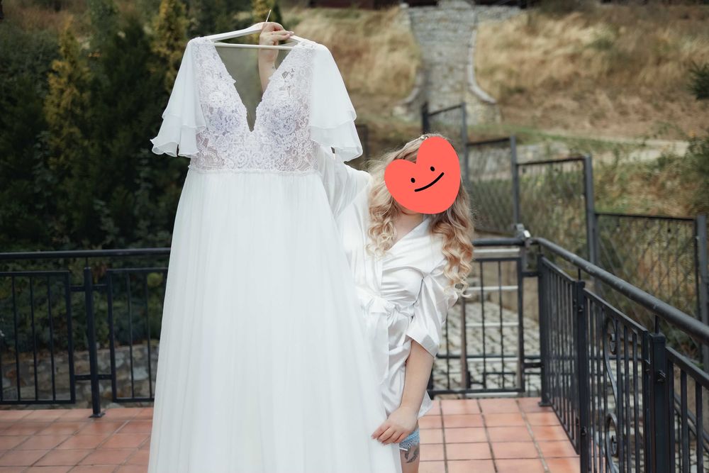 Suknia ślubna rustykalna/boho 44/46