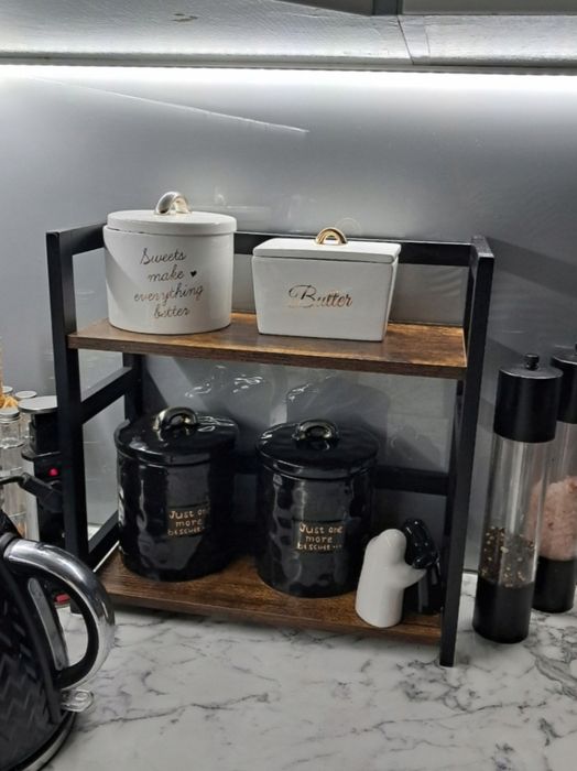 Nowa półka kuchenna na przyprawy bambusowa regał na blat organizer sto