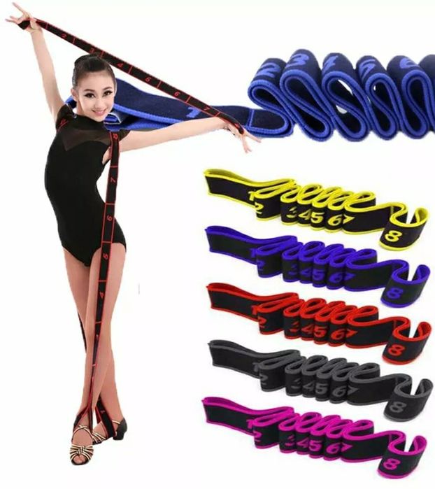 Резинка-эспандер для растяжки с 8 петлями,длина 85см.