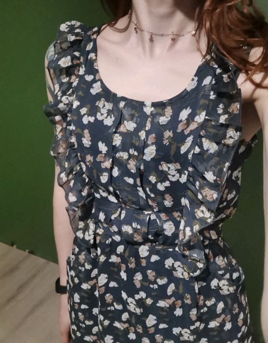 Letnia krótka sukienka w kwiaty, styl retro\vintage. Roz. S/36