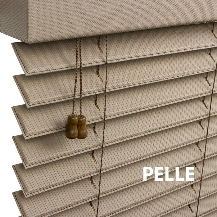 Жалюзі преміум. Жалюзі шкіра. Premium leather blinds.