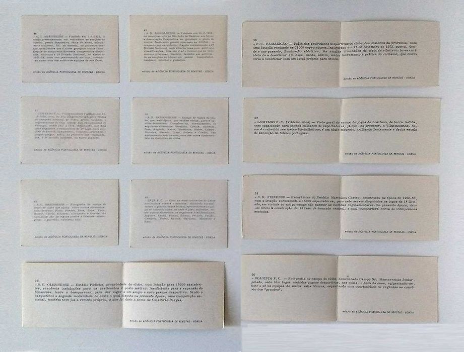 11 cromos CLUBES da 1ª e 2ª DIVISOES 1963-64 - APR | RARO futebol