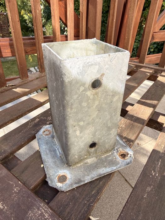 Podstawa słupka stopa kotwa przykręcana ocynkowana metalowe 7x7 cm