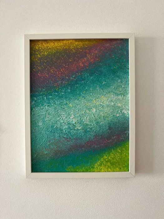 Pintura abstrata em acrílico