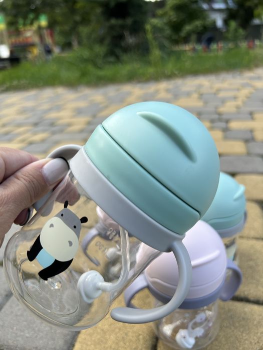 Дитяча пляшечка поїлка з трубочкою