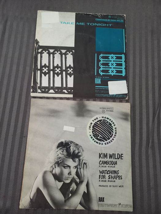 Singles discos de vinil kim Wilde,Boney M, Lynsey de Paul e Mike Moran