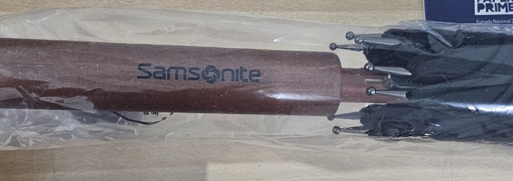 Samsonite Guarda-Chuva Unisexo Automático Wood Classic S Preto