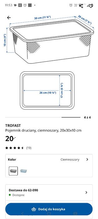 Szafka ścienna Ikea z pojemnikami