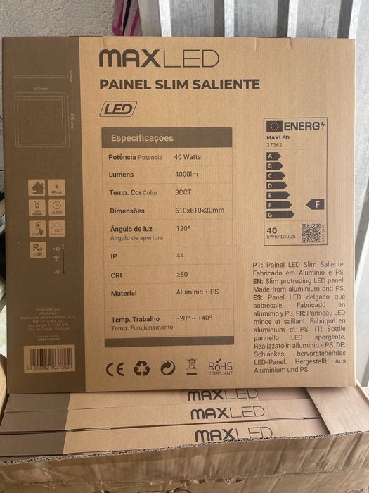 Painel de Led 40W. 60X60Cm.