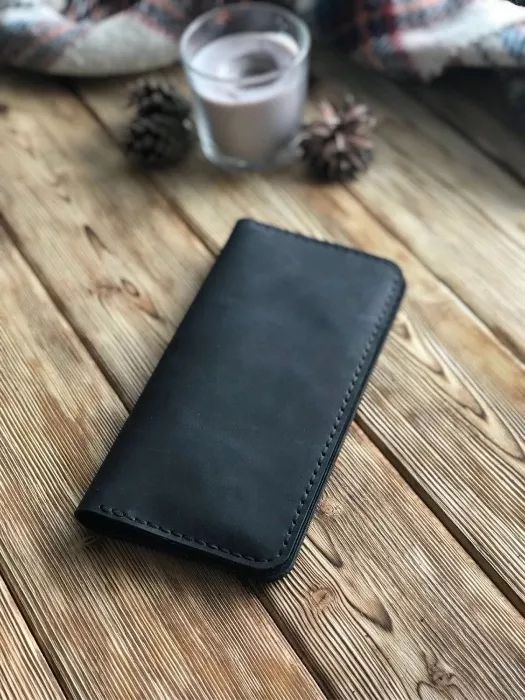 Мужское кожаное портмоне/деловой кошелек. Ручная работа