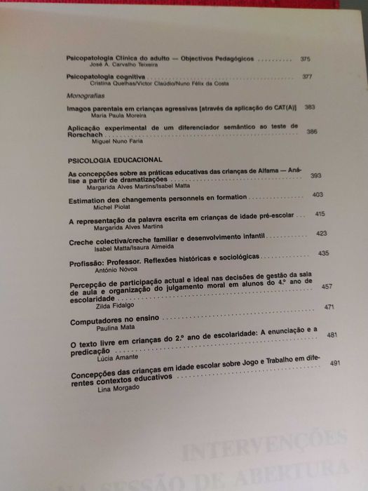 Análise Psicológica nºs 1-2-3 Série VII - Do Mito à Ciência...