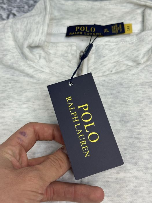 Полузамок Polo Ralph Lauren 1/3 зип чоловічий сірий Поло Ральф Лоурен