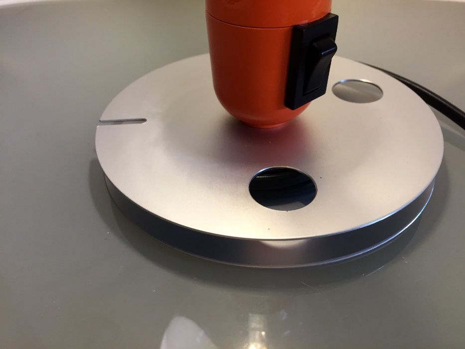 Candeeiro de mesa lampadina, laranja de Achille Castiglioni 1972