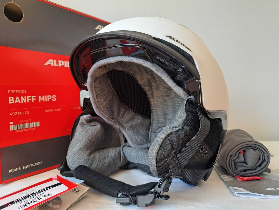 Kask narciarski Alpina Banff Mips White Matt S 51-55cm