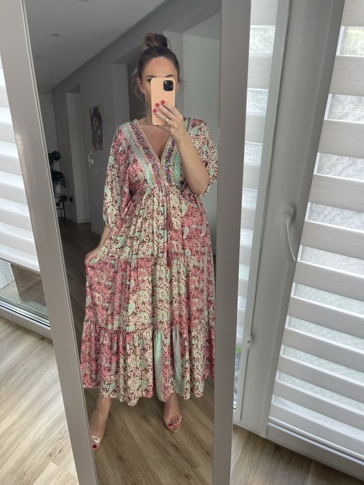 Piękna maxi długa sukienka boho uniwersalna