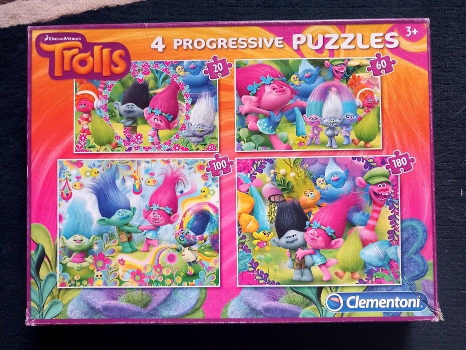 Puzzle progresywne Trolle 4w1 Clementoni